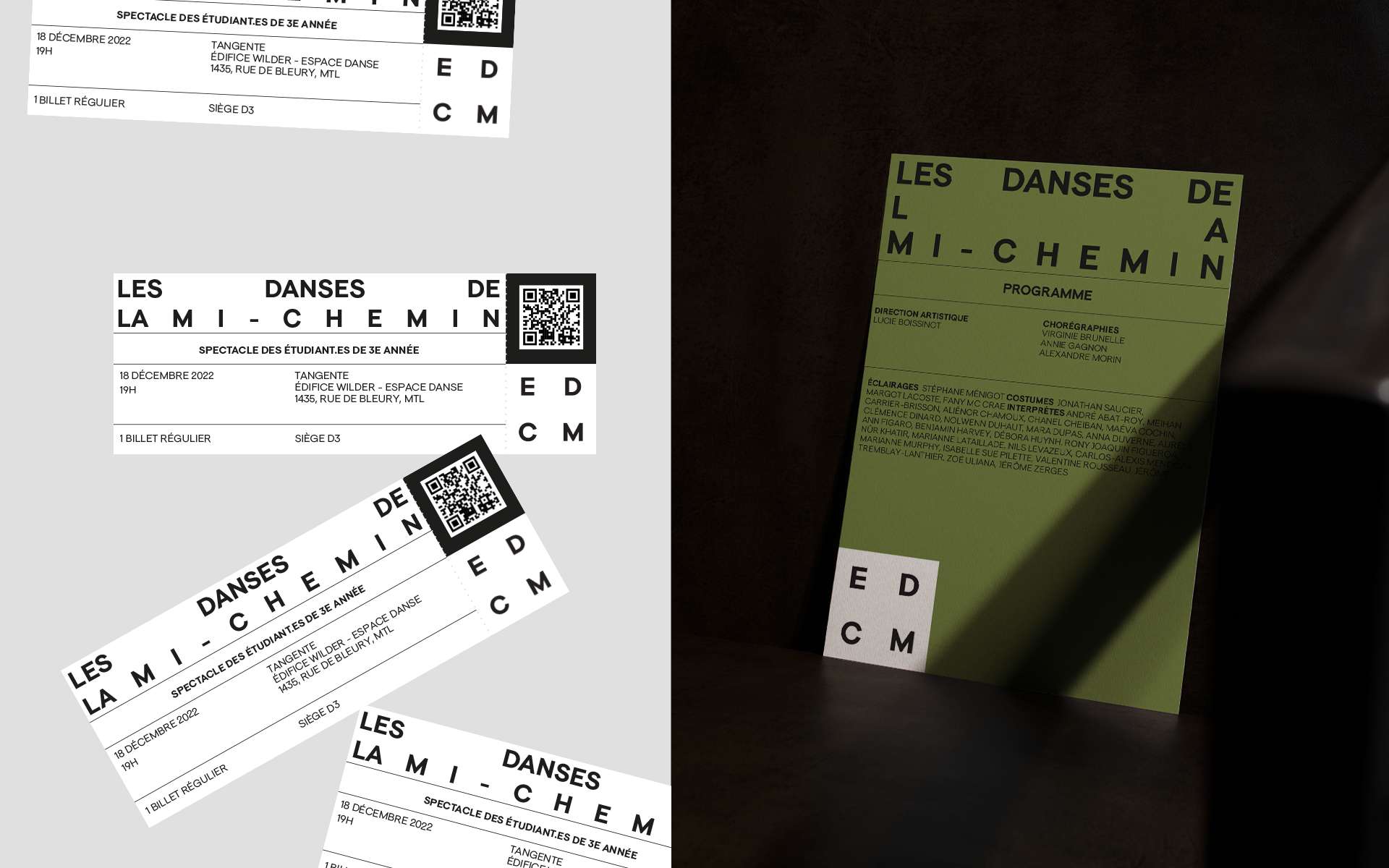 École de danse contemporaine de Montréal - Actualisation de l'image de marque